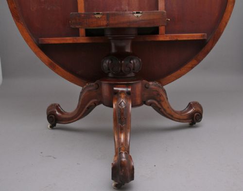 19TH CENTURY WALNUT AND MARQUETRY CENTRE TABLE - ADDITIONAL PHOTO 5