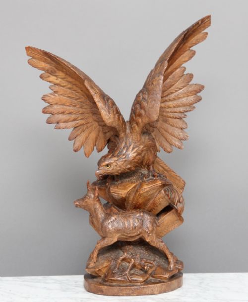 19TH CENTURY WALNUT BLACK FOREST CARVING - ADDITIONAL PHOTO 7
