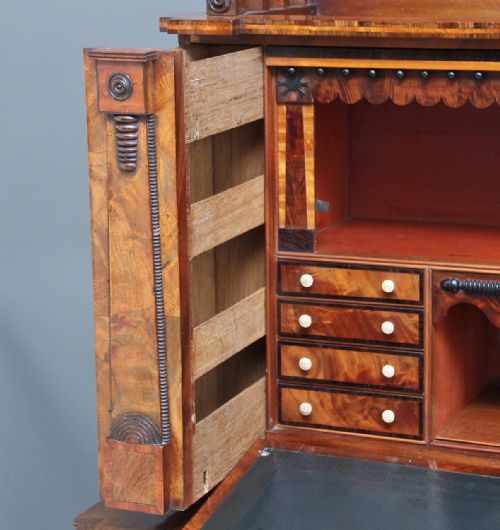 19TH CENTURY MAHOGANY ESCRITOIRE - ADDITIONAL PHOTO 11