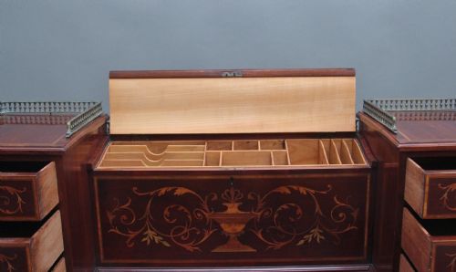 19TH CENTURY MAHOGANY INLAID WRITING DESK - ADDITIONAL PHOTO 10