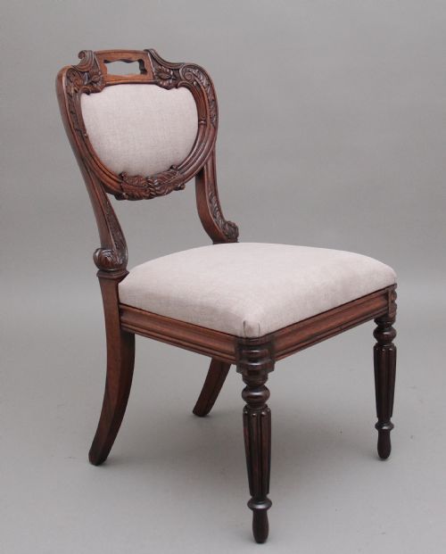 A SET OF SIX ANGLO INDIAN ROSEWOOD DINING CHAIRS - ADDITIONAL PHOTO 1