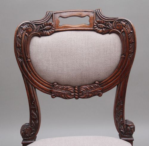 A SET OF SIX ANGLO INDIAN ROSEWOOD DINING CHAIRS - ADDITIONAL PHOTO 5