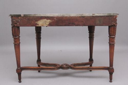 EARLY 19TH CENTURY WALNUT AND MARBLE TOP CONSOLE TABLE - ADDITIONAL PHOTO 1