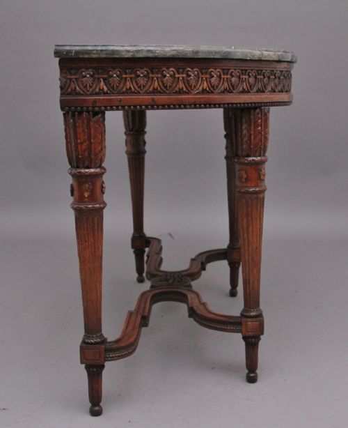 EARLY 19TH CENTURY WALNUT AND MARBLE TOP CONSOLE TABLE - ADDITIONAL PHOTO 2