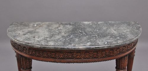EARLY 19TH CENTURY WALNUT AND MARBLE TOP CONSOLE TABLE - ADDITIONAL PHOTO 4