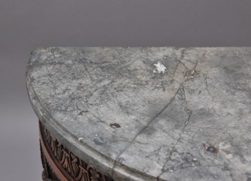 EARLY 19TH CENTURY WALNUT AND MARBLE TOP CONSOLE TABLE - ADDITIONAL PHOTO 5