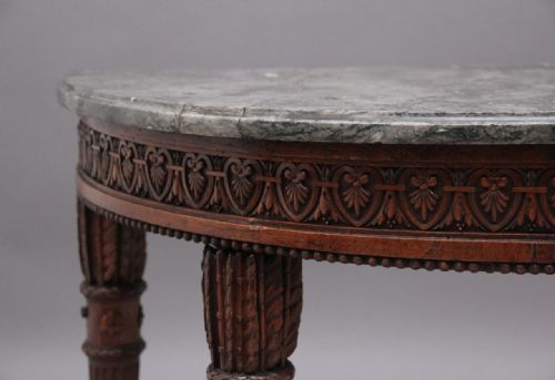 EARLY 19TH CENTURY WALNUT AND MARBLE TOP CONSOLE TABLE - ADDITIONAL PHOTO 7