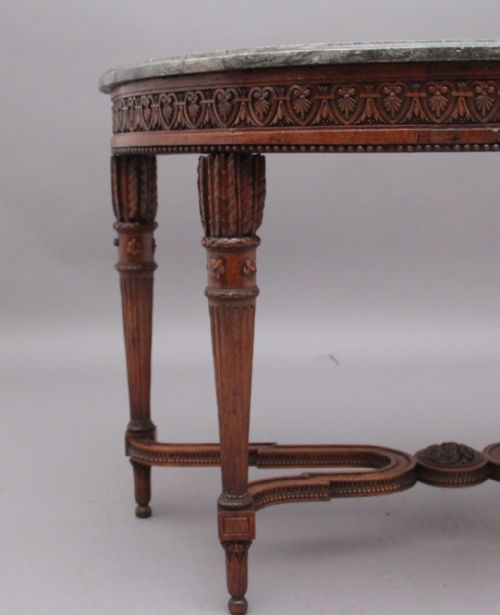 EARLY 19TH CENTURY WALNUT AND MARBLE TOP CONSOLE TABLE - ADDITIONAL PHOTO 9