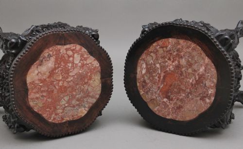 A PAIR OF 19TH CENTURY ANTIQUE CHINESE CARVED HARDWOOD TABLES - ADDITIONAL PHOTO 7