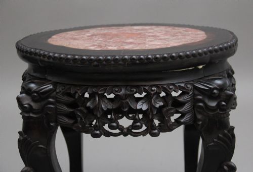 A PAIR OF 19TH CENTURY ANTIQUE CHINESE CARVED HARDWOOD TABLES - ADDITIONAL PHOTO 10