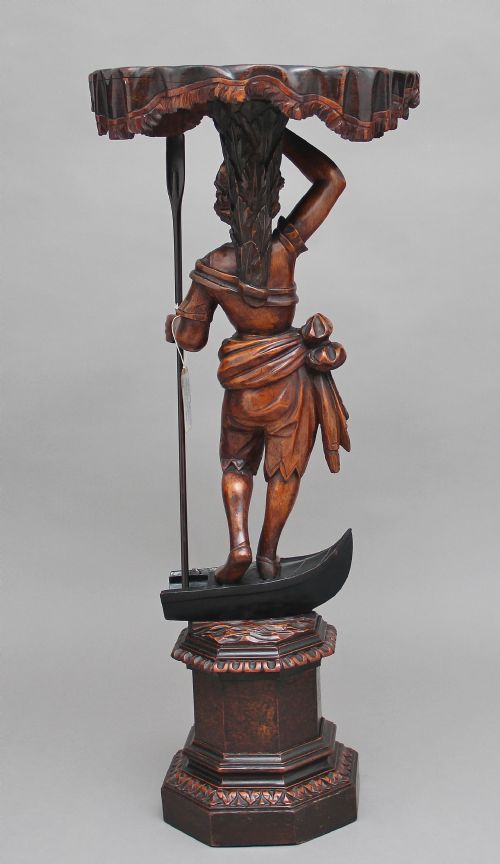 EARLY 19TH CENTURY VENETIAN FIGURE STAND - ADDITIONAL PHOTO 3