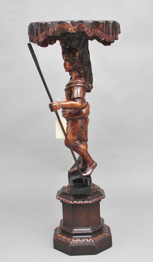 EARLY 19TH CENTURY VENETIAN FIGURE STAND - ADDITIONAL PHOTO 4