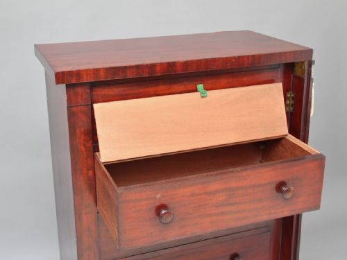 19TH CENTURY MAHOGANY WELLINGTON CHEST - ADDITIONAL PHOTO 9