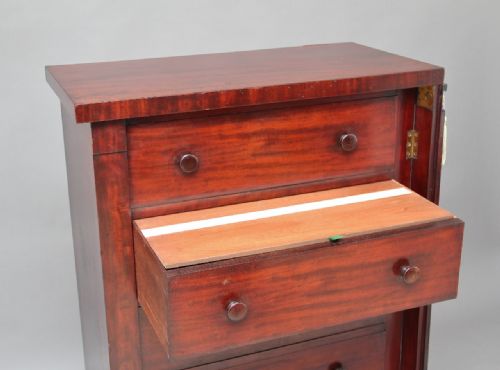 19TH CENTURY MAHOGANY WELLINGTON CHEST - ADDITIONAL PHOTO 10