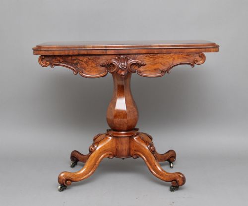 19th Century Walnut Card Table