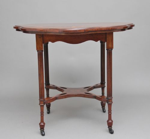 19TH CENTURY ROSEWOOD AND MARQUETRY CENTRE TABLE - ADDITIONAL PHOTO 4