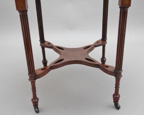 19TH CENTURY ROSEWOOD AND MARQUETRY CENTRE TABLE - ADDITIONAL PHOTO 5