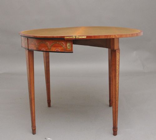 EARLY 19TH CENTURY PAINTED SATINWOOD CARD TABLE - ADDITIONAL PHOTO 8