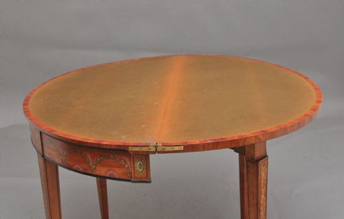 EARLY 19TH CENTURY PAINTED SATINWOOD CARD TABLE - ADDITIONAL PHOTO 9