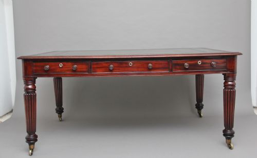 19th Century Mahogany Partners Writing Desk