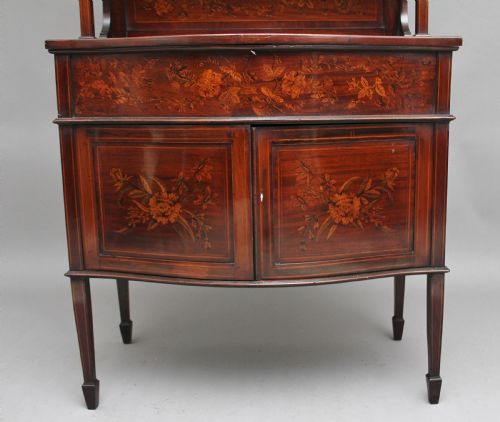 19TH CENTURY MAHOGANY AND INLAID DISPLAY CABINET - ADDITIONAL PHOTO 7