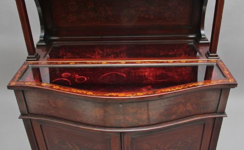 19TH CENTURY MAHOGANY AND INLAID DISPLAY CABINET - ADDITIONAL PHOTO 8