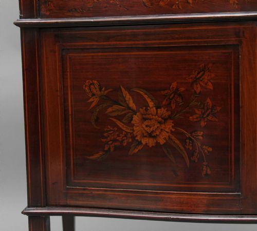 19TH CENTURY MAHOGANY AND INLAID DISPLAY CABINET - ADDITIONAL PHOTO 14