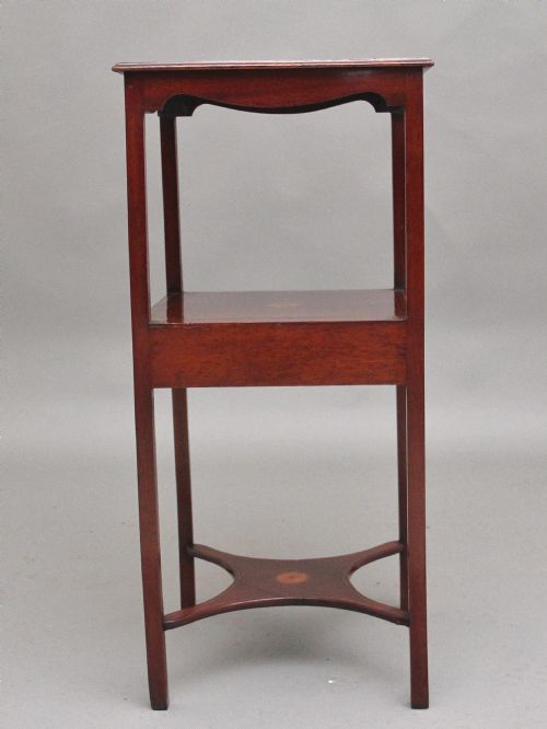 19TH CENTURY INLAID MAHOGANY BEDSIDE TABLE - ADDITIONAL PHOTO 5