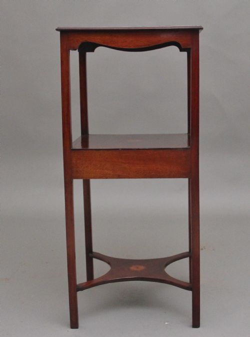 19TH CENTURY INLAID MAHOGANY BEDSIDE TABLE - ADDITIONAL PHOTO 6