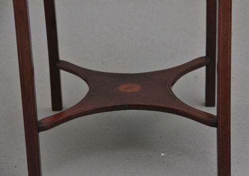 19TH CENTURY INLAID MAHOGANY BEDSIDE TABLE - ADDITIONAL PHOTO 9