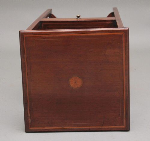 19TH CENTURY INLAID MAHOGANY BEDSIDE TABLE - ADDITIONAL PHOTO 10
