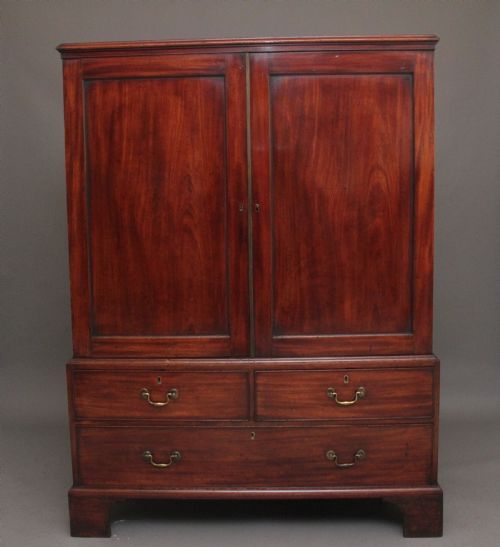 18th Century Mahogany Press Cupboard