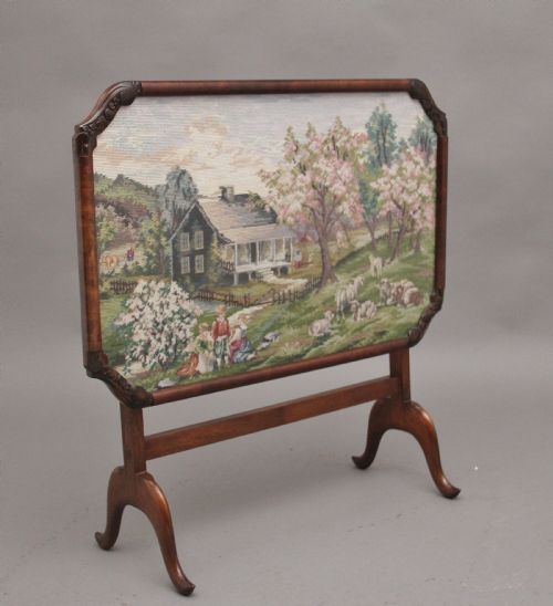 Mid 20th Century Walnut Fire Screen Table