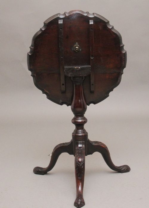 18TH CENTURY CARVED MAHOGANY TRIPOD TABLE - ADDITIONAL PHOTO 3
