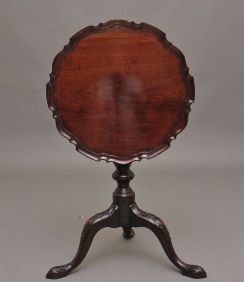 18TH CENTURY CARVED MAHOGANY TRIPOD TABLE - ADDITIONAL PHOTO 4