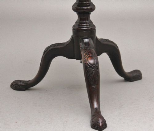 18TH CENTURY CARVED MAHOGANY TRIPOD TABLE - ADDITIONAL PHOTO 8