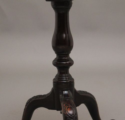 18TH CENTURY CARVED MAHOGANY TRIPOD TABLE - ADDITIONAL PHOTO 9