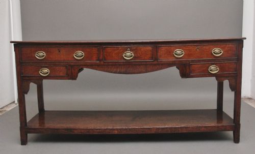 EARLY 19TH CENTURY OAK DRESSER BASE