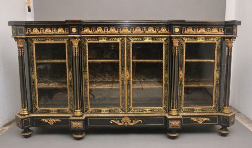 Large 19th Century Ebonised and Boulle Credenza