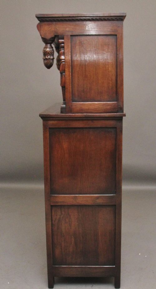 EARLY 20TH CENTURY OAK COURT CUPBOARD - ADDITIONAL PHOTO 9
