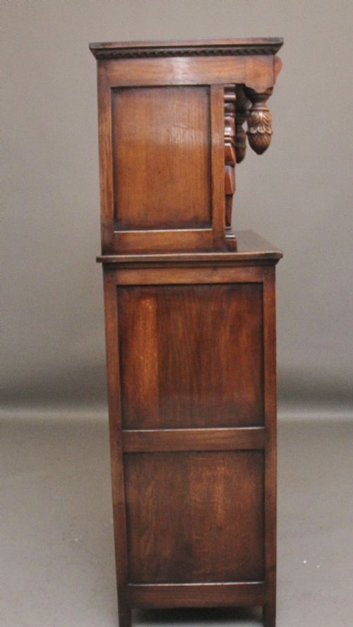 EARLY 20TH CENTURY OAK COURT CUPBOARD - ADDITIONAL PHOTO 11