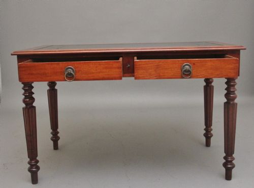 19TH CENTURY MAHOGANY TWO DRAWER WRITING TABLE - ADDITIONAL PHOTO 1