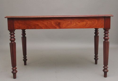 19TH CENTURY MAHOGANY TWO DRAWER WRITING TABLE - ADDITIONAL PHOTO 5