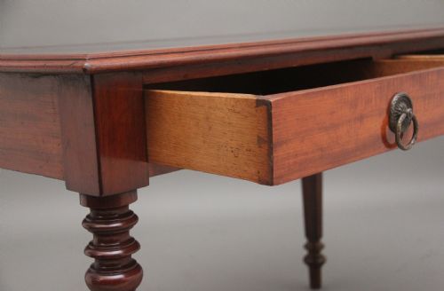 19TH CENTURY MAHOGANY TWO DRAWER WRITING TABLE - ADDITIONAL PHOTO 8