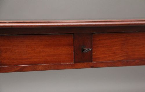 19TH CENTURY MAHOGANY TWO DRAWER WRITING TABLE - ADDITIONAL PHOTO 11