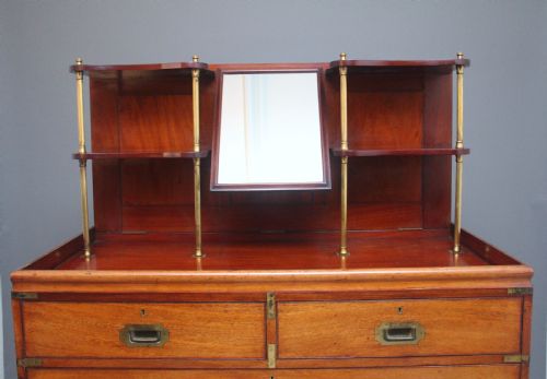 19TH CENTURY MAHOGANY MILITARY CHEST - ADDITIONAL PHOTO 1
