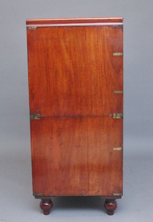 19TH CENTURY MAHOGANY MILITARY CHEST - ADDITIONAL PHOTO 11