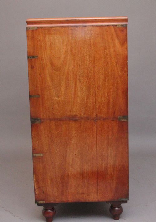 19TH CENTURY MAHOGANY MILITARY CHEST - ADDITIONAL PHOTO 13