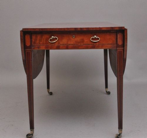 LARGE EARLY 19TH CENTURY INLAID MAHOGANY PEMBROKE TABLE - ADDITIONAL PHOTO 3