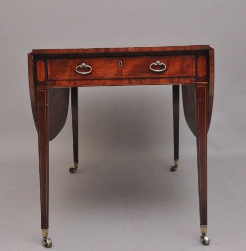 LARGE EARLY 19TH CENTURY INLAID MAHOGANY PEMBROKE TABLE - ADDITIONAL PHOTO 5